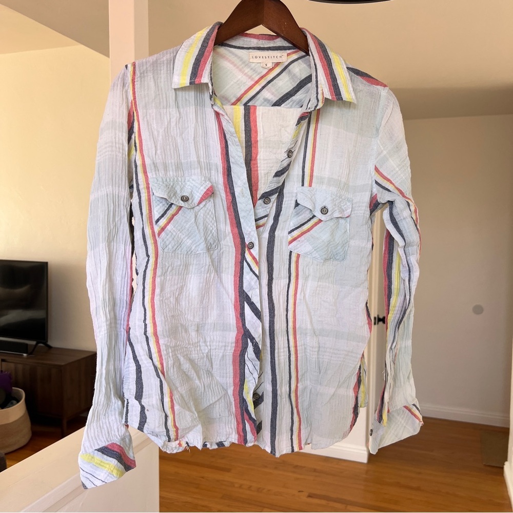 Lovestitch Multicolor Striped Button-Up Shirt​